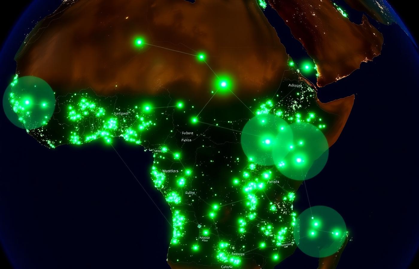 Live network map of connected healthcare facilities and recyclers across Africa